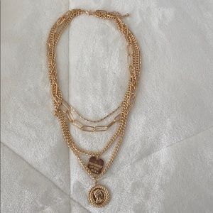 Layered gold necklace